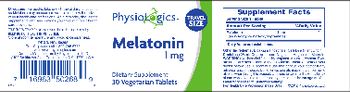 PhysioLogics Melatonin 1 mg - supplement
