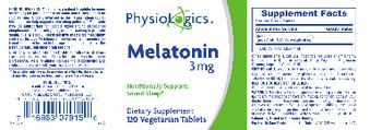 PhysioLogics Melatonin 3 mg - supplement