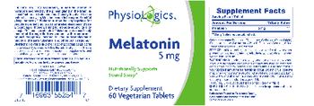 PhysioLogics Melatonin 5 mg - supplement