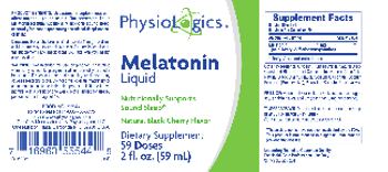 PhysioLogics Melatonin Liquid - supplement