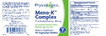 PhysioLogics Meno-K Complex Thai Kudzu Extract 80 mg - supplement