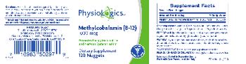 PhysioLogics Methylcobalamin (B-12) 1000 mcg - supplement