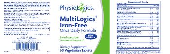 PhysioLogics MultiLogics Iron-Free - supplement