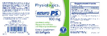 PhysioLogics Neuro PS Phosphatidylserine 100 mg - supplement