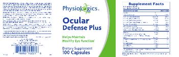 PhysioLogics Ocular Defense Plus - supplement