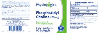PhysioLogics Phosphatidyl Choline 420 mg - supplement