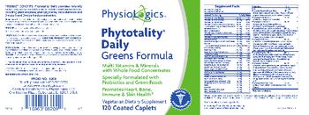 PhysioLogics Phytotality Daily Greens Formula - supplement
