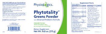 PhysioLogics Phytotality Greens Powder - supplement