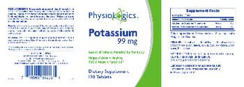 PhysioLogics Potassium 99 mg - supplement
