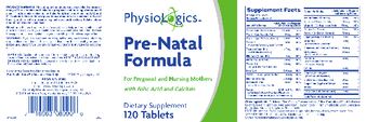 PhysioLogics Pre-Natal Formula - supplement