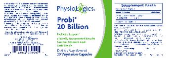 PhysioLogics Probi 20 Billion - supplement