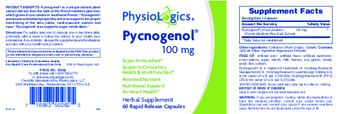 PhysioLogics Pycnogenol 100 mg - herbal supplement