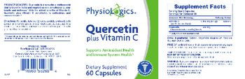 PhysioLogics Quercetin Plus Vitamin C - supplement