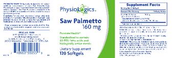 PhysioLogics Saw Palmetto 160 mg - supplement