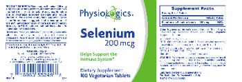 PhysioLogics Selenium 200 mcg - supplement