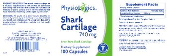 PhysioLogics Shark Cartilage 740 mg - supplement