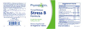 PhysioLogics Timed Release Stress B Formula - supplement