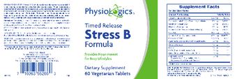 PhysioLogics Timed Release Stress B Formula - supplement