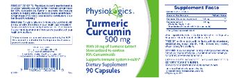 PhysioLogics Turmeric Curcumin 500 mg - supplement