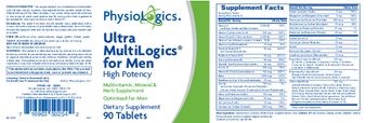 PhysioLogics Ultra MultiLogics For Men - supplement