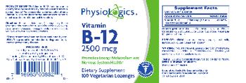 PhysioLogics Vitamin B-12 2500 mcg - supplement