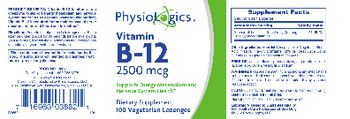 PhysioLogics Vitamin B-12 2500 mcg - supplement