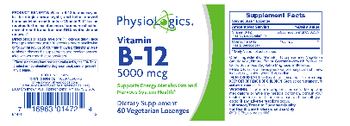 PhysioLogics Vitamin B-12 5000 mcg - supplement