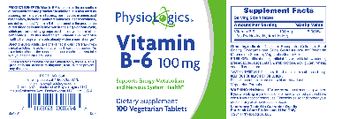 PhysioLogics Vitamin B-6 100 mg - supplement