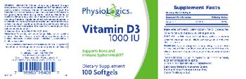 PhysioLogics Vitamin D3 1000 IU - supplement