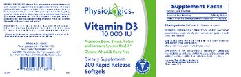 PhysioLogics Vitamin D3 10000 IU - supplement