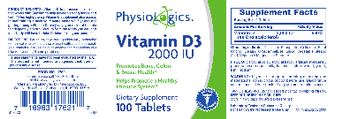 PhysioLogics Vitamin D3 2000 IU - supplement