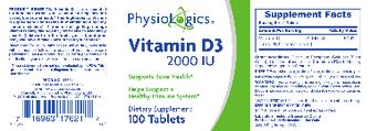 PhysioLogics Vitamin D3 2000 IU - supplement