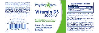 PhysioLogics Vitamin D3 5000 IU - supplement