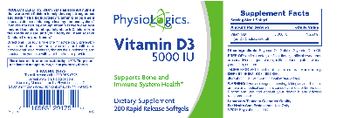 PhysioLogics Vitamin D3 5000 IU - supplement