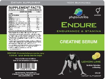 Phytonutritia Endure Creatine Serum Lemon Lime - supplement