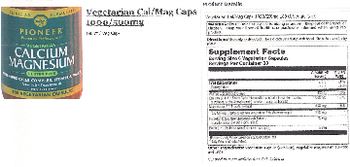 Pioneer Vegetarian Calcium Magnesium - supplement