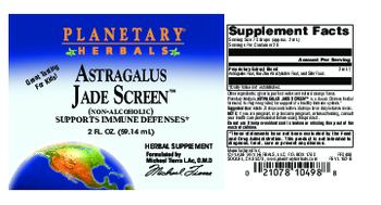 Planetary Herbals Astragalus Jade Screen - herbal supplement