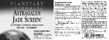 Planetary Herbals Astragalus Jade Screen 850 mg - herbal supplement