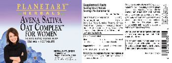 Planetary Herbals Avena Sativa Oat Complex For Women - herbal supplement