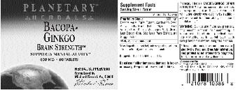 Planetary Herbals Bacopa-Ginkgo Brain Strength 600 mg - herbal supplement