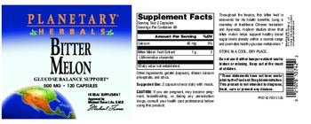 Planetary Herbals Bitter Melon 500 mg - herbal supplement