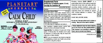 Planetary Herbals Calm Child - herbal supplement