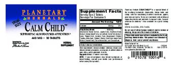Planetary Herbals Calm Child 440 mg - herbal supplement
