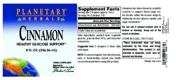 Planetary Herbals Cinnamon - herbal supplement
