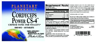Planetary Herbals Cordyceps Power CS-4 - herbal supplement