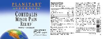 Planetary Herbals Corydalis Minor Pain Relief - herbal supplement