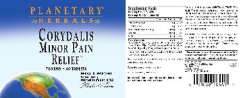 Planetary Herbals Corydalis Minor Pain Relief - herbal supplement