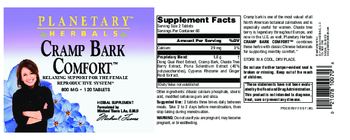 Planetary Herbals Cramp Bark Comfort - herbal supplement