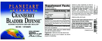 Planetary Herbals Cranberry Bladder Defense - herbal supplement