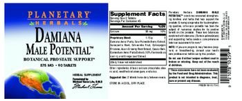 Planetary Herbals Damiana Male Potential - herbal supplement